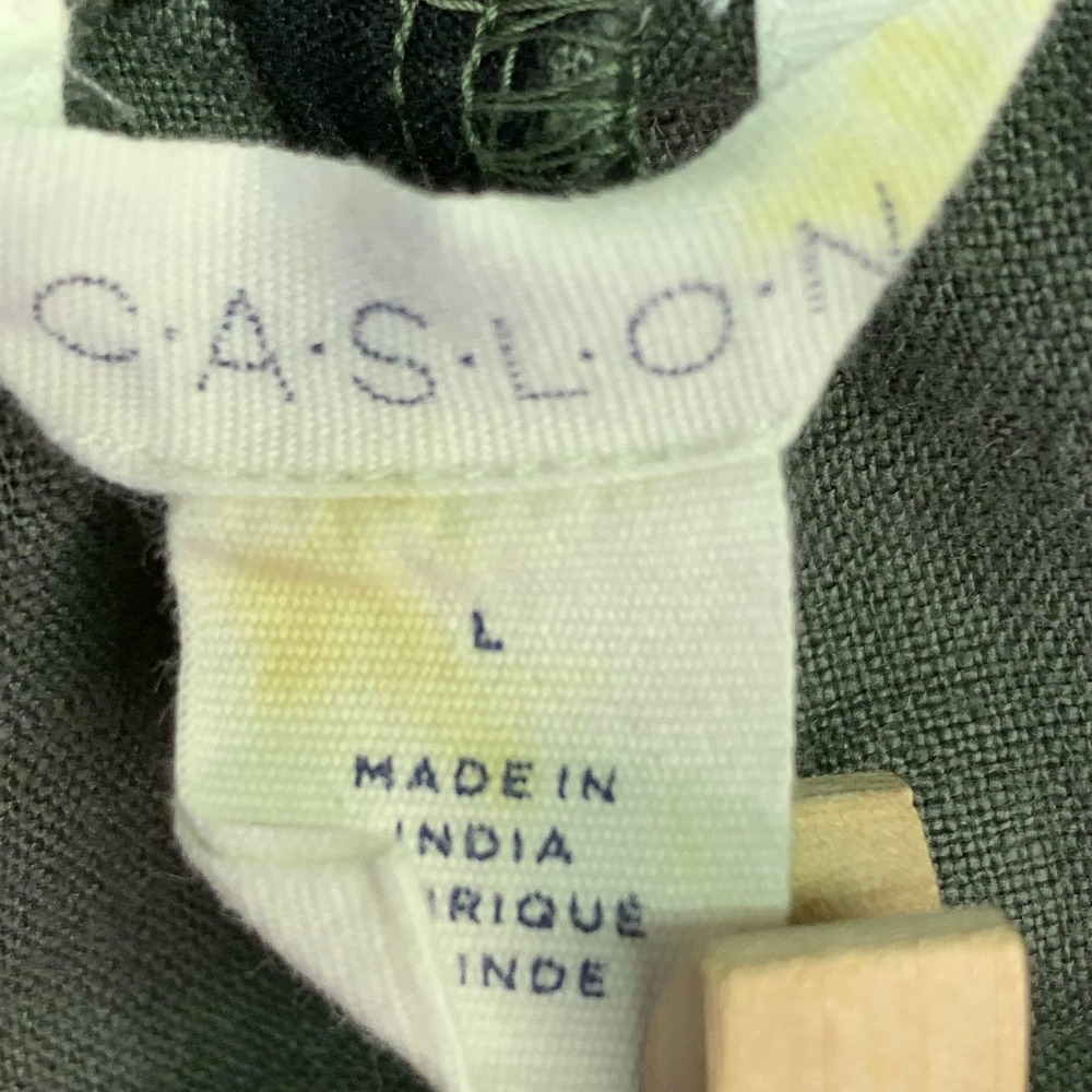 Caslon Womens Olive Green 100% Linen Blend Drawstring‎ Jogger Pants Size L - Picture 7 of 13